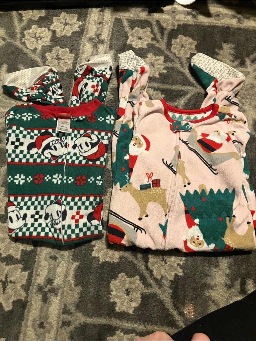 Carter's Christmas Winter Fleece Footies Sz 24 months